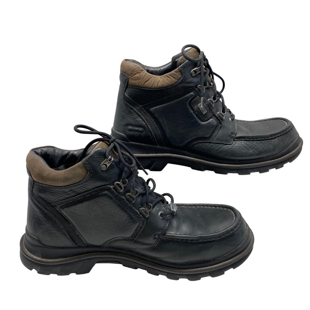 Clarks Gore-Tex XCR Leather Boots Mens 12M Black Green Color Waterproof‎ 36575